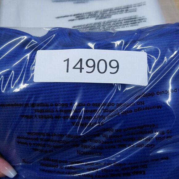 TOMMY HILFIGER Shirt Mens Medium Blue Pullover Logo Thermal Waffle Knit - Picture 7 of 7